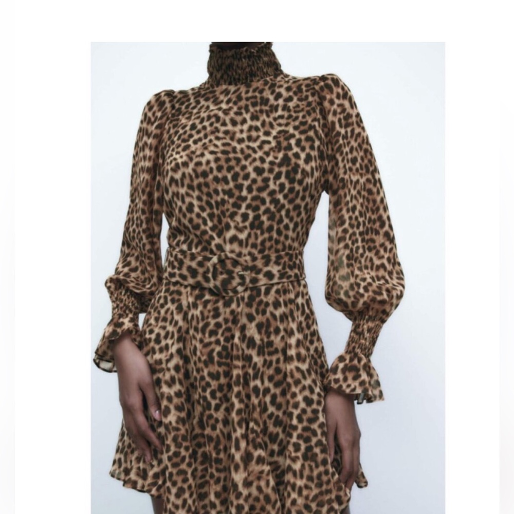 💥💥SOLD💥NWT Zara Long Sleeve Mock Neck Leopard - Picture 4 of 14